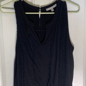 Daniel Rainn Medium Black Daliyah Crochet Trim Knit Top